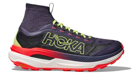 Hoka Tecton X 3 trailschoenen grijs/geel/rood voor dames