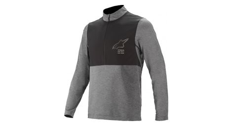 Maillot alpinestars nevada manches longues gris noir