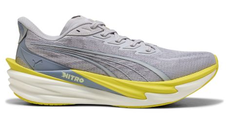 Puma Deviate Nitro 4 hardloopschoenen grijs/geel heren