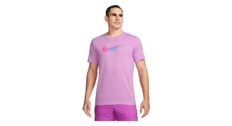 Camicia a maniche corte nike dri-fit heritage purple m