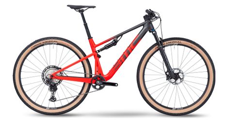 Bmc fourstroke two mtb a sospensione totale shimano deore xt 12s 29'' carbon grey red 2023