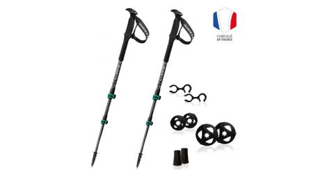 Bâtons de randonnée télescopiques carbone / alu- cime mélèze