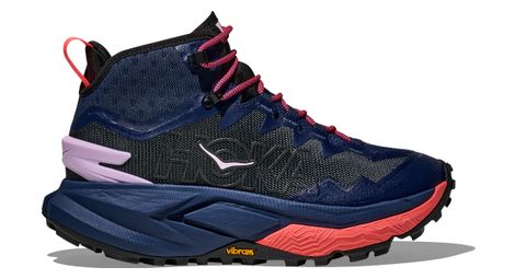 Zapatillas de senderismo Hoka Mafate Hike azul/rojo para mujer
