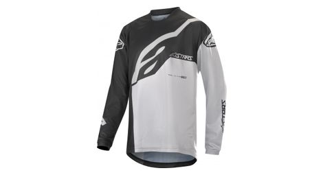 Maillot alpinestars enfant racer factory manches longues noir blanc
