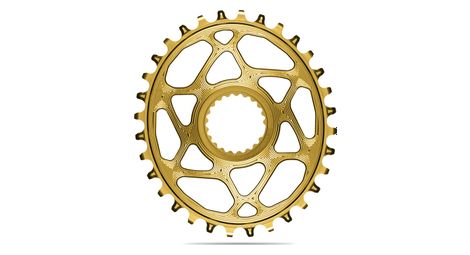 Absoluteblack corona ovale larga stretta montaggio diretto shimano 12v oro