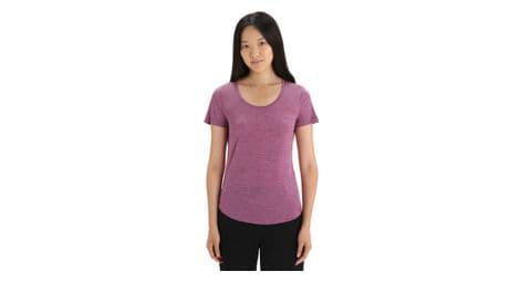 T-shirt manches courtes encolure dégagée femme icebreaker sphere ii merinos violet