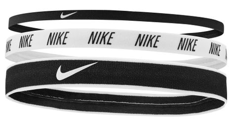 Nike mixed width mini headband (x3) black white unisex