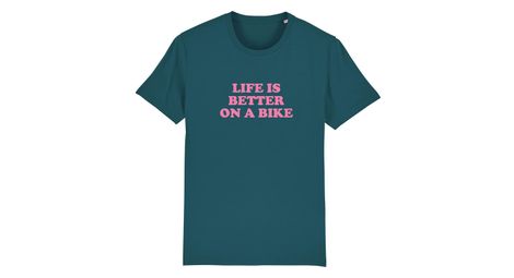 Çois Unisex T-Shirt 'Life is Better on a Bike' Grün
