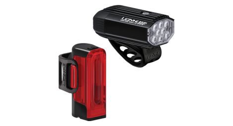 Lezyne Micro Drive 800+ / Strip Drive 300+ Paar Fahrradlichter Schwarz