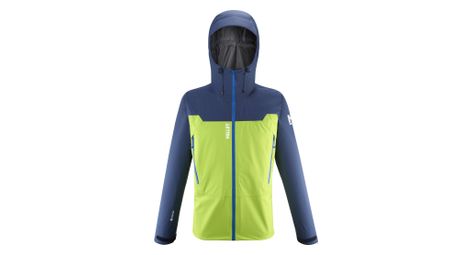 Veste imperméable millet kamet light gore-tex bleu/vert