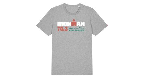 Maglietta manches courtes ironman 70.3 en provence aix courtes gris homme