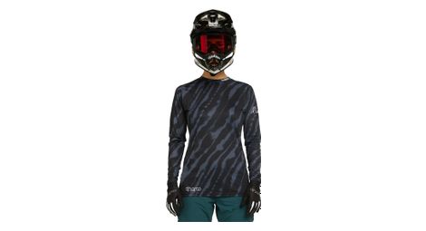 Maillot manches longues femme dharco race jet stream gris noir