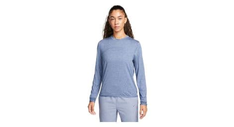 Maillot manches longues femme nike dri fit swift element uv bleu