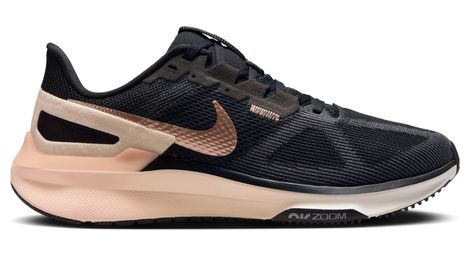 nike structure 25 schwarz beige damen laufschuhe