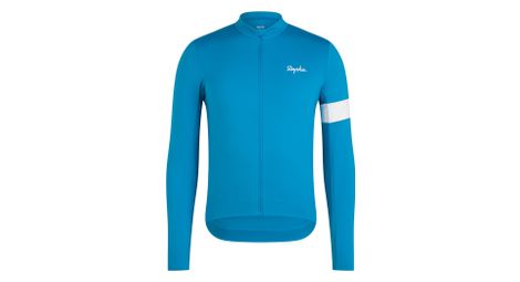 Maillot Manches Longues Rapha Core Thermal Bleu/Blanc Homme