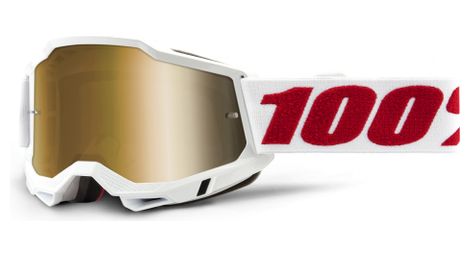 100% accuri 2 goggle | denver red white | true gold lenses