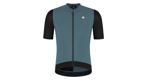 Maillot manches courtes vélo rogelli distance ii bleu/noir homme