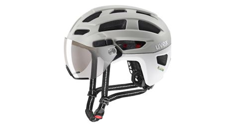 uvex finale visor beige white city helmet