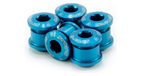 Jeu de 5 Vis de Plateau Garbaruk M8 x 0.75 Bleu