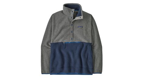 Polaire patagonia retro pile 1/2 zip bleu/gris homme