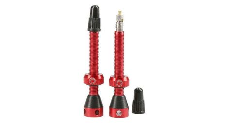 Tubolight paire de valves tubeless 50mm vtt rouges