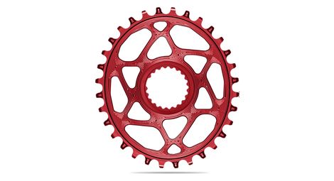 Plateau narrow wide ovale absoluteblack mono direct mount chainring pour transmissions shimano 12 v rouge