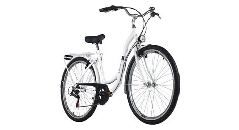 VTC Femme 28'' Ravenna 6 Blanc V-Brakes TC 48 cm 6 Vitesses DaCapo