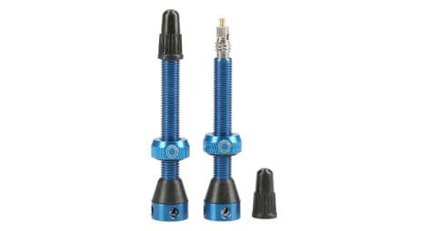 Tubolight paire de valves tubeless 50mm vtt bleues