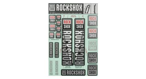 Rockshox sticker kit für 30/32 mm gabel weiß