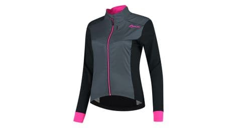 Veste velo hiver rogelli contenta - femme - gris/noir/rose