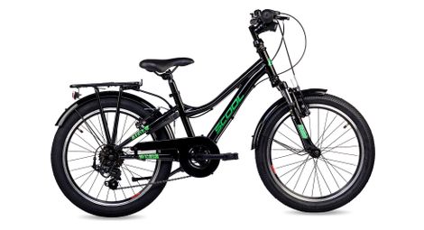 S’COOL troX, vélo enfant, 6 vitesses, Noir/Vert néon