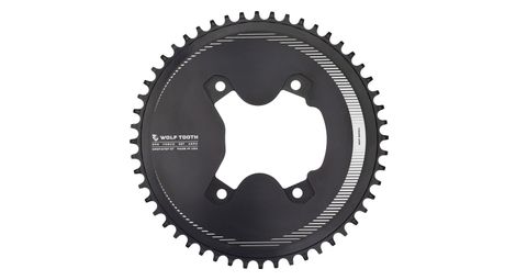 wolf tooth 110 bcd asymmetric 4 bolt chainring for shimano grx drop stop b cranks black