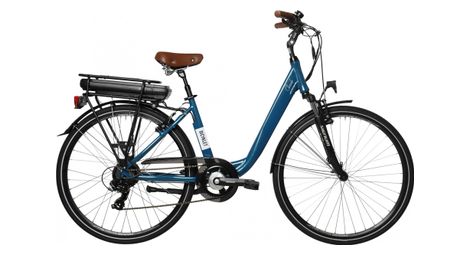 Velo De Ville Electrique Mixte Bicyklet Claude Shimano Tourney 7V 500 Wh 700 Mm Turquoise Marron T 44Cm 150 170Cm Produit Reconditionne