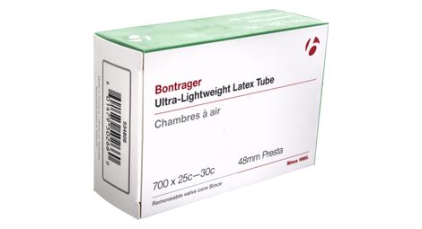 bontrager xxx tube ultra lite latex 700x19 23c valve presta 48mm
