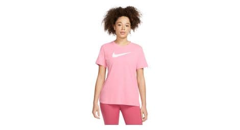 Maillot manches courtes femme nike dri-fit swoosh rose