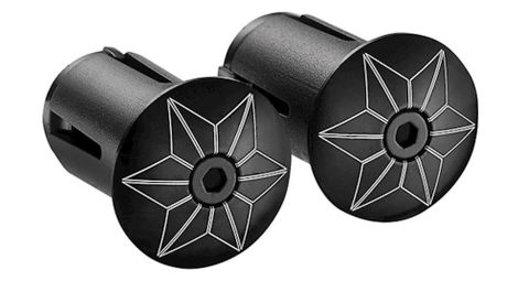 Embout de cintre supacaz star plugz powder coated noir