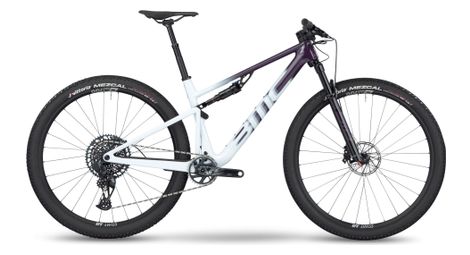 Bmc fourstroke one mtb a sospensione completa sram gx eagle axs 12s 29'' deep purple white 2023 m / 172-182 cm