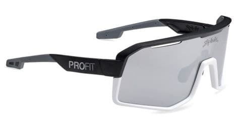 Spiuk profit v3 gafas unisex blanco/negro - lentes espejo plata
