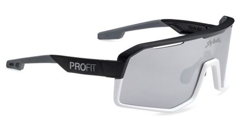 spiuk profit v3 unisex glasses white black silver mirror lenses