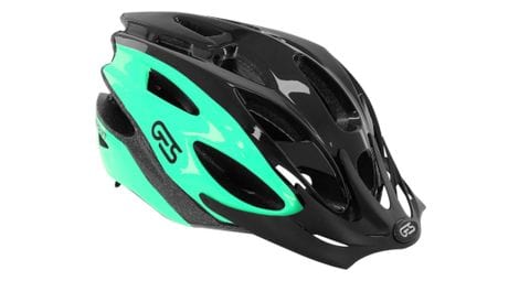 Casque velo adulte ges vtt rocket noir-vert avec visiere et system quick lock (vendu en boite)