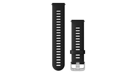 Bracelet de montre garmin quick release 22 mm silicone noir argent