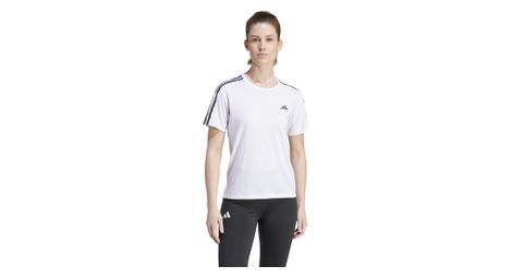 adidas own the run 3 stripes white women s short sleeve jersey