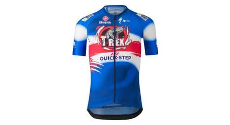 Maillot manches courtes enfant castelli aero kid soudal quick-step vuelta 2024 bleu