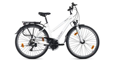 VTC Femme 28'' Firenze 100 Blanc V-Brake 21 Vitesses TC 48 cm DaCapo