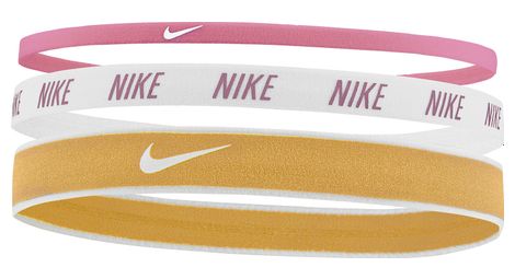 Mini cintas para la cabeza (x3) nike mixed width pink orange unisex