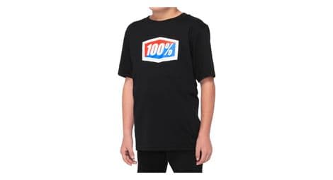 100% camiseta negra oficial para niños