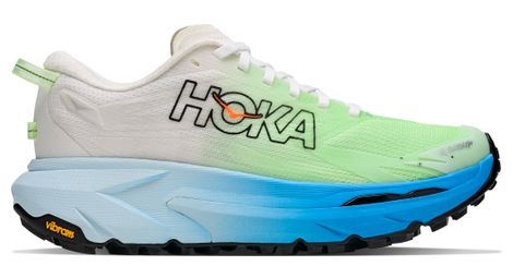 Chaussures Trail Hoka Mafate 5 Blanc/Vert/Bleu Femme