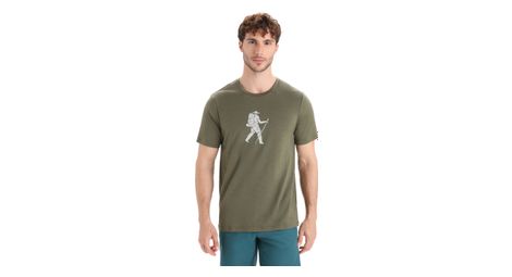T shirt manches courtes merinos icebreaker tech lite ii trail hiker vert