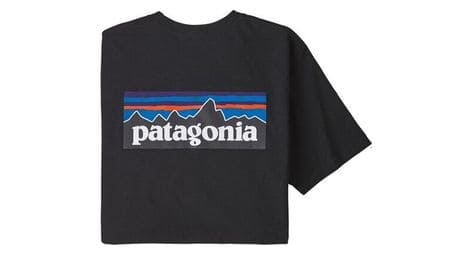 Camiseta de manga corta patagonia p-6 logo responsibili-tee negro hombres