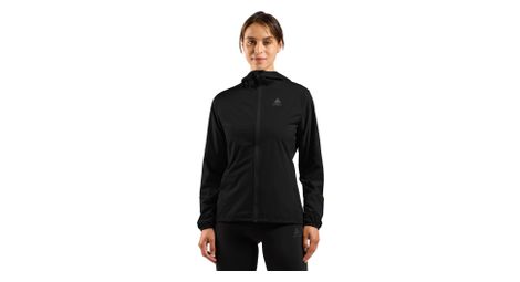 Chaqueta impermeable odlo performance knit x-alp negra para mujer